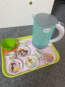 Children’s Toy Tea Set With Battery Operated Kettle, China, Shopping Basket - Picture 1 of 9