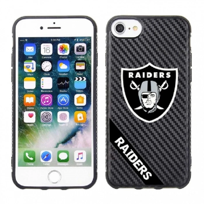 PBG NFL Las Vegas Raiders Black Carbon for iPhone SE (2020-22), 8, 7 & 6S - Image 1 of 1