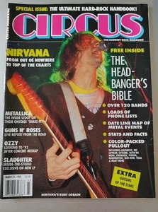 CIRCUS Magazine Nirvana Kurt Cobain March 1992 Head Bangers Bible Metallica GNR - Bild 1 von 6