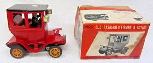 Vtg 1950s TIN LITHO WINDUP TOY Model T Car & Driver FIGURE 8 ACTION Original Box - Picture 1 of 11