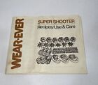 Vintage Wear Ever Super Shooter 70123 Recipe Instruction Manual Replacement Book