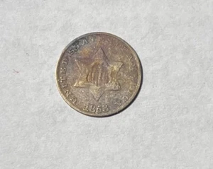 1853 three cent silver - Picture 1 of 4
