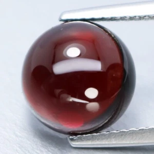 Excelente gema de forma redonda cabujón de 10,2 mm granate almandino natural de 6,08 quilates - Imagen 1 de 5