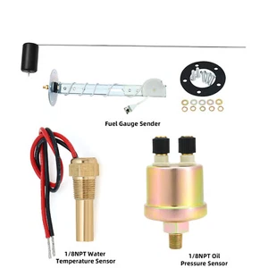 Fuel Level Sensor+Oil Pressure Sensor+Water Temp Sensor for Fuel/Temp/Oil Gauge - Picture 1 of 17