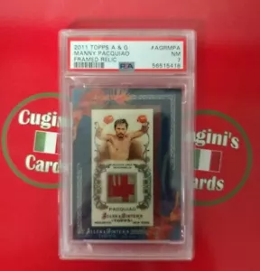 2011 Topps Allen Ginter MANNY PACQUIAO Framed Relic PSA 7 - Picture 1 of 2