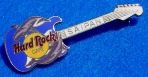 SAIPAN SWIMMING WHALES BLUE SG GIBSON GUITAR Hard Rock Cafe PIN - Picture 1 of 1