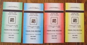 GENERAL MOTORS MATCHBOOKS: FABIAN KREZESKI PONTIAC BUICK & GMC TRUCKS -F11 - Picture 1 of 1