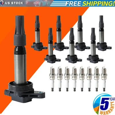8X Ignition Coil &Spark Plug For 06-09 LAND ROVER RANGE ROVER /SPORT V8 4.2 4.4L - Image 1 of 4