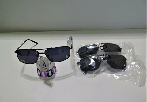 THREE (3) PAIR LOS ANGELES DODGERS, PROTECTIVE, GUNMETAL AVIATOR SUNGLASSES Cover