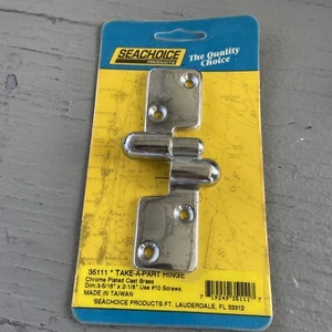 Seachoice 35111 Chrome Plated Brass Take Apart Motor Box Hinge for Boats - Picture 1 of 3