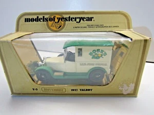 Matchbox Models of Yesteryear Y-5 1927 Talbot Van "Rose's Lime Cordial" Die Cast - Picture 1 of 8