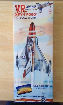 Aurora 1:48 Convair XFY-1 Vertical Riser POGO Model Airplane Kit 60-98, Complete - Image 1 of 4