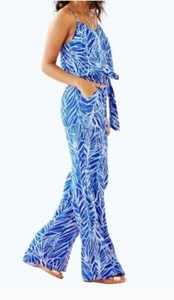 LILLY PULITZER  Jumpsuit   Pants romper sleevless  EARLY RISER Twilight Blue XXS - Picture 1 of 9