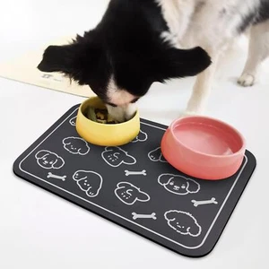 Dog Food Mat-Absorbent Dog Food Water, No Stains Quick Dry Prevents Spills, Easy - Picture 1 of 7