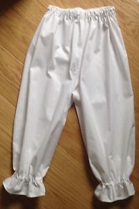 Handmade Victorian style Bloomers white underwear pants capris costume size4-30