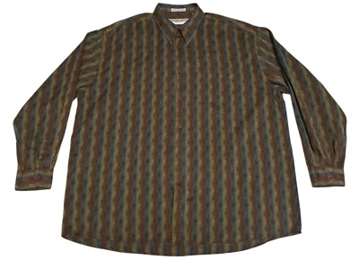 Jhane Barnes Long Sleeve Shirt Men's XL Multicolored 100% Cotton Woven In Japan - Image 1 of 4