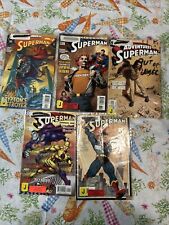 Lot of 5 Superman Mixed  Comics With Library Sticker