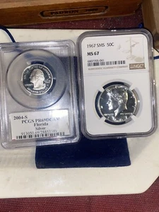 2004 – SPCGS Dash PR 69D cameo Florida 1967 – MSS – 50 Cent MS 67 - Picture 1 of 5