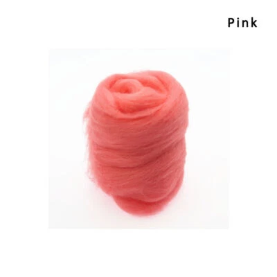 15 Colors Super Soft Wool Fibre Roving For Needle Felting Hand Spinningss 10/50g - Image 1 of 4