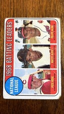 Topps 1969 Pete Rose, M. Alou, F. Alou NL 1968 Batting Leaders #2