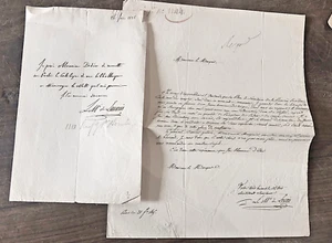 2 lettres du marquis de Louvois 1er chambellan de Napoleon 1er - Picture 1 of 5