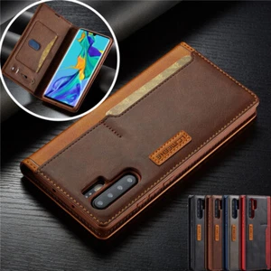 Magnetic Luxury Leather Wallet Case Phone Cover For Huawei P30 Lite P20 Pro P30 - Picture 1 of 43