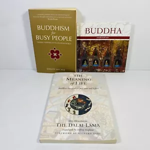 3 Lot Buddhism-Buddha Awakened One, Buddhism For Busy People, Meaning of Life - Picture 1 of 16