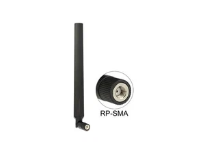 10x WL-Antenne Delock RP-SMA 802.11 4~7 dBi omni Gelenk schwarz - Bild 1 von 2