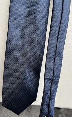 Mens blue patterned smart formal event tie 2.8" wide 53" long - Image 1 of 2