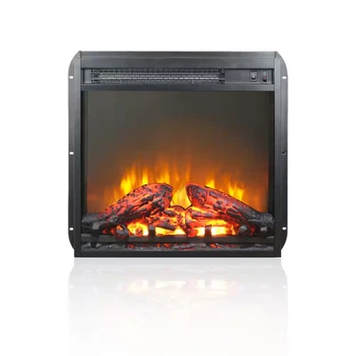 18 In. Electric Fireplace Insert, Ultra Thin Heater with Log Set and Realistic F - Image 1 of 4