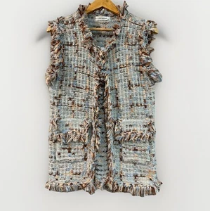 Vine Apparel - Women's Size S/M - Knit Wool Blend Midi Sleeveless Jacket Vest. - Picture 1 of 11