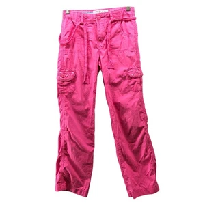 Pantalones cargo rosa para niñas talla 12 talla 12 cintura corbata relajada ajustable - Imagen 1 de 11