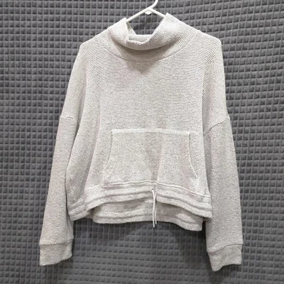 Jaqueta moletom cropped tamanho grande XXL com capuz surfista malha praia confortável rua Y2K - Imagem 1 de 4