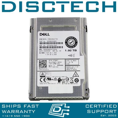 Dell TDNP7 / Toshiba KPM5XRUG1T92 1.92TB 2.5 SFF 12Gbps RI SAS Solid State Drive - Image 1 of 4