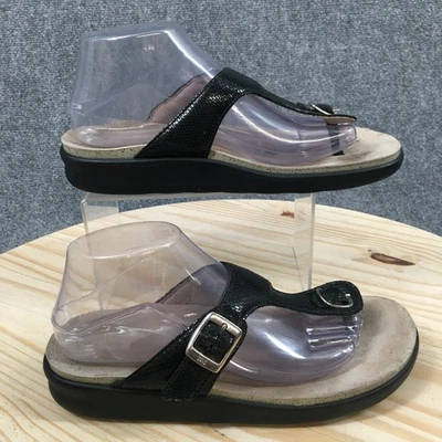 SAS Sandals Womens 9 M Sanibel Thong Black Toe-Post Buckle Strap Comfort Low Top - Image 1 of 4