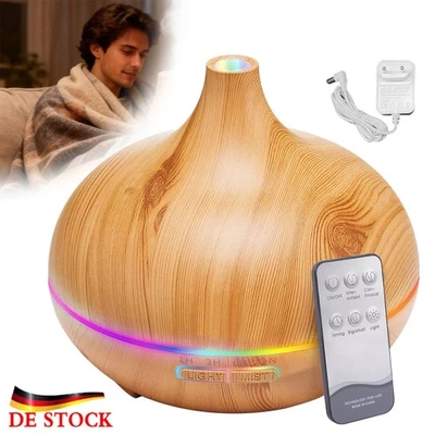 550ml ultrasonic humidifier aroma diffuser diffuser humidifier 7 LED DEU - Image 1 of 4