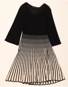 FRENCH CONNECTION Womens 3/4 Sleeve A-Line Dress UK 12 Medium Black BH05 - Picture 1 of 3