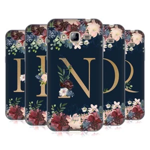 NATURE MAGICK FLORAL MONOGRAM GOLD NAVY 2 SOFT GEL CASE FOR SAMSUNG PHONES 3 - Picture 1 of 19