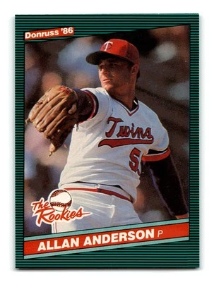 Allan Anderson 1986 Donruss The Rookies #3 Minnesota Twins Mint - Image 1 of 2
