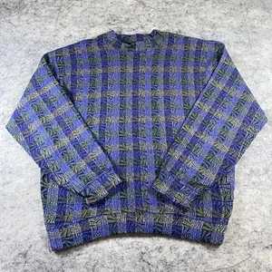 Jhane Barnes Dad Sweater Men's XL Multicolor Geo Abstract Artsy Pullover Cosby - Picture 1 of 9