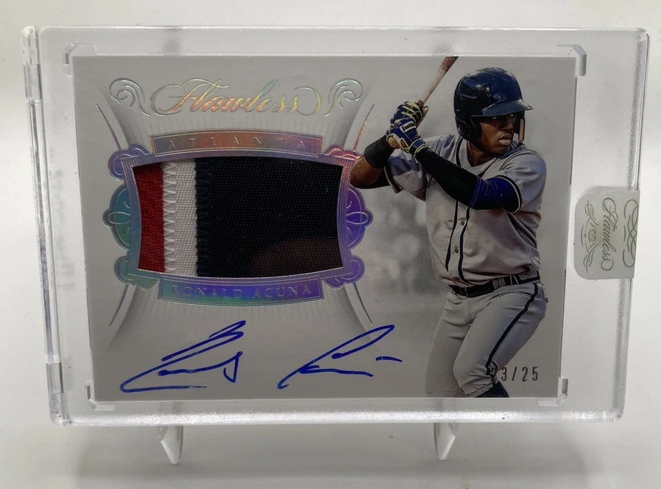 Ronald Acuna Jr. 2018 impecable RPA novato radiocontrol parche de 3 colores automático 23/25 Foto 1 de 1