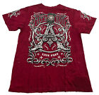 NWT Affliction Live Fast Red And Black T-Shirt Men's Size 2XL Grunge Cyber W2