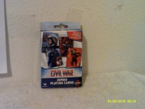 BRAND NEW MARVEL CAPTAIN AMERICA JUMBO  CIVIL WAR PLAYING CARDS.. - Picture 1 of 4