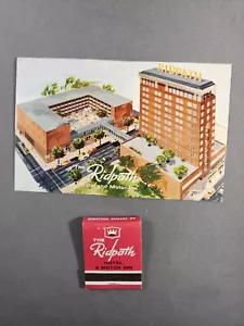 Cartolina d'epoca e libro di fiammiferi Ridpath Hotel Motor Inn Spokane Washington 1966 - Foto 1 di 8