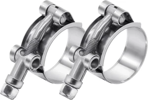 2 Pack 1.25 Inch T-Bolt Hose Clamps, Stainless Steel_304 Working Range 41Mm-46Mm - Picture 1 of 12