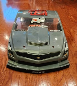 Painted and Cut Cadillac ATS-V JConcepts RC Body 1:8 On-Road in Anvil Gray - Picture 1 of 17