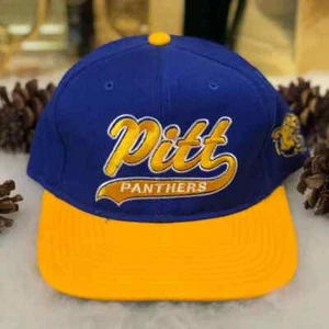 Vintage 90s Pittsburgh Panthers Starter Tailsweep Script Wool Snapback Hat NCAA - Picture 1 of 6