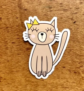 CUTE CAT STICKER, LAPTOP & PHONE, CATS CAT LIFE GATO KITTY KITTENS DECALS NEW - Picture 1 of 2