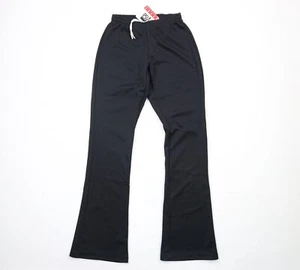 NOS Vintage 90s Streetwear Womens Medium Blank Flared Wide Leg Pants Black USA - Picture 1 of 11