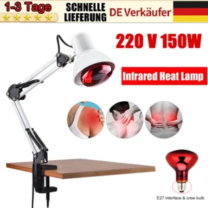 Profi 150W Infrarotlampe Wärmelampe Wärmestrahler RotlichtLampe Klipp Heizlampe! - Bild 1 von 14